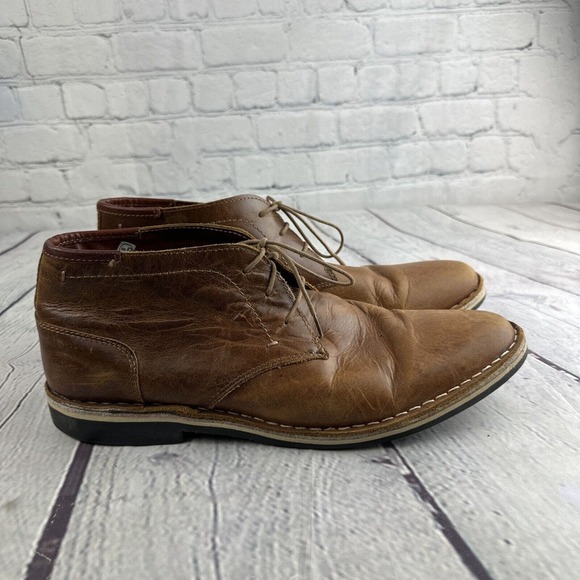 Steve Madden Harken 247 Ankle Chukka Boots Mens Size 11.5 Cognac Leather Lace Up main image 5